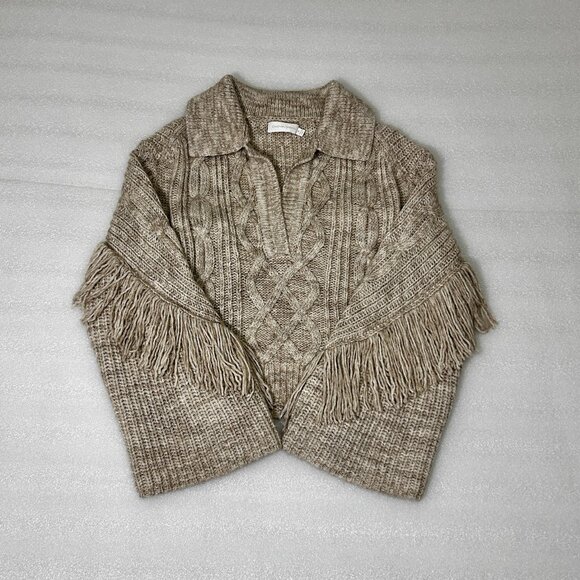 Jonathan simkhai Kara fringe pullover Sweater Medium - Picture 2 of 11
